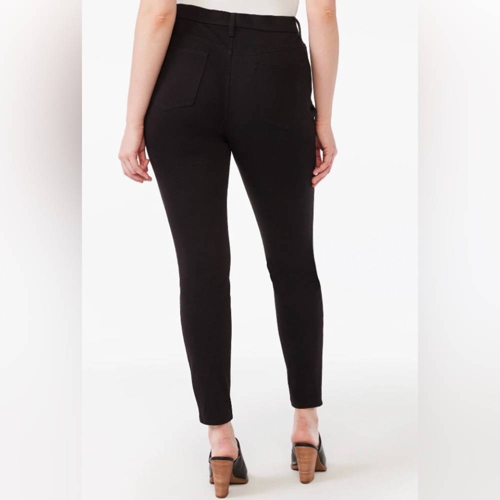 TIME and TRU Womens Jeggings Size Large Black Pull On Pockets New - Picture 6 of 9